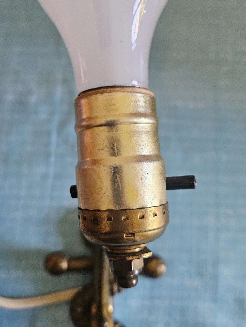 Vintage Anchor Wall Sconce Lamp in Brass Finish MCM Nautical